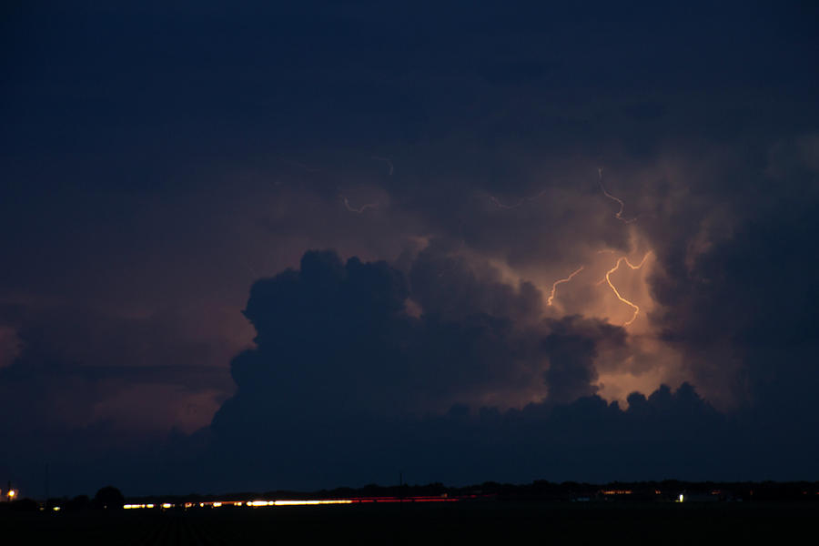Evening Supercell and Lightning 036 Photograph by Dale Kaminski