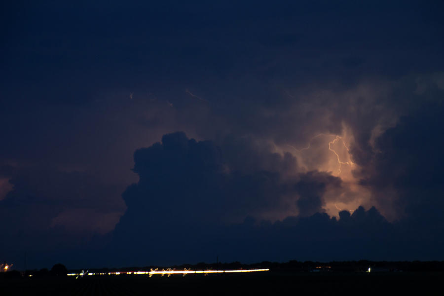 Evening Supercell and Lightning 037 Photograph by Dale Kaminski
