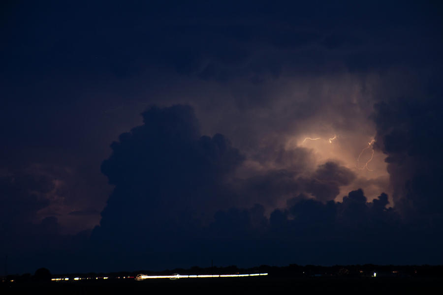 Evening Supercell and Lightning 041 Photograph by Dale Kaminski