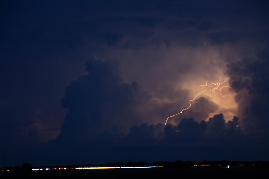Evening Supercell and Lightning 042 Photograph by Dale Kaminski