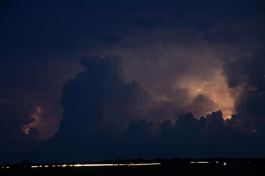 Evening Supercell and Lightning 046 Photograph by Dale Kaminski