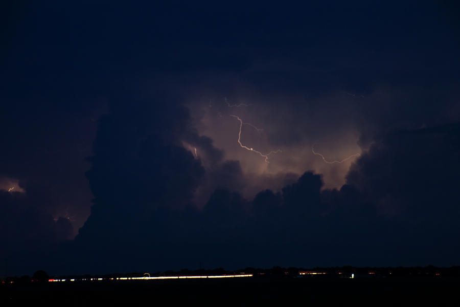 Evening Supercell and Lightning 048 Photograph by Dale Kaminski