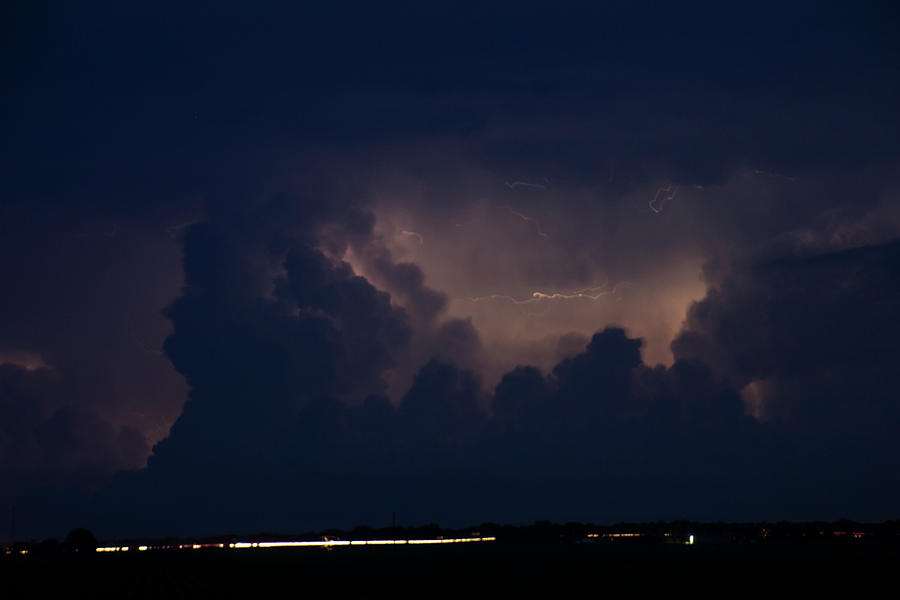Evening Supercell and Lightning 049 Photograph by Dale Kaminski