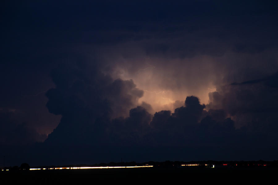 Nature Photograph - Evening Supercell and Lightning 052 by Dale Kaminski