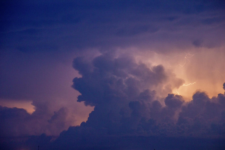 Evening Supercell and Lightning 053 Photograph by Dale Kaminski