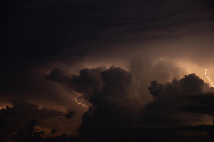 Evening Supercell and Lightning 060 Photograph by Dale Kaminski