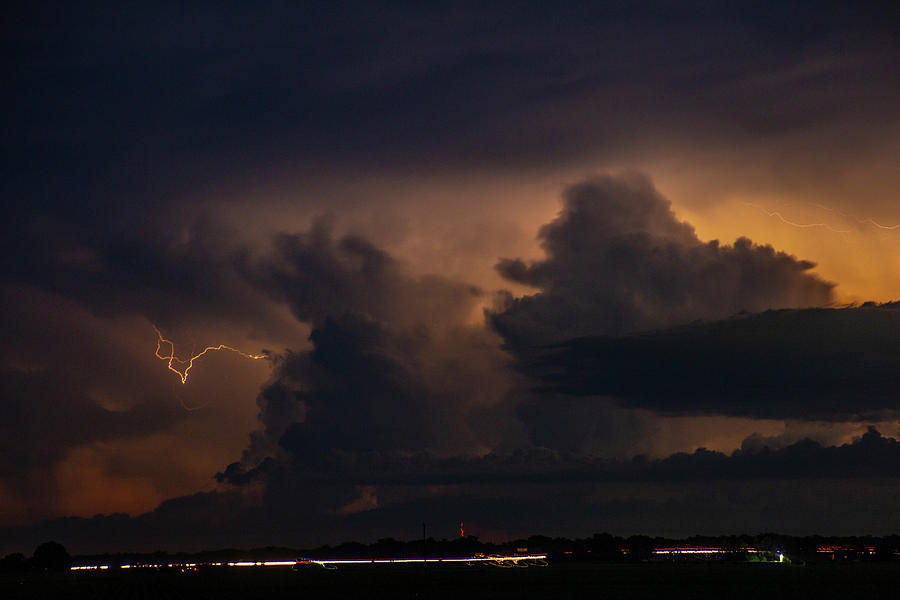 Evening Supercell and Lightning 061 Photograph by Dale Kaminski