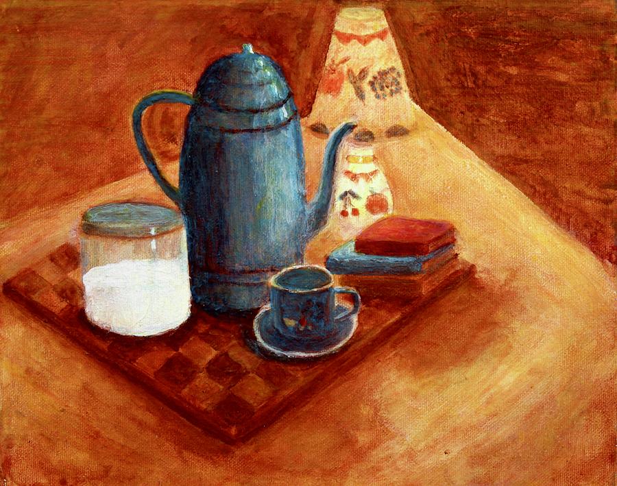 Evening Tea Painting by Thomas Santosusso