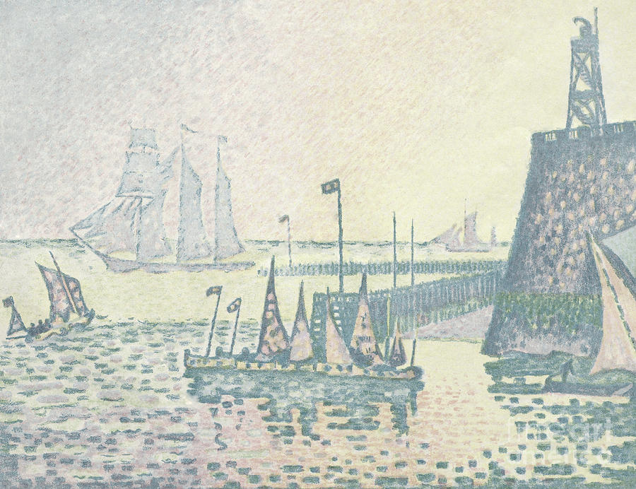 Evening, The Jetty at Vlissingen, 1898 Painting by Paul Signac