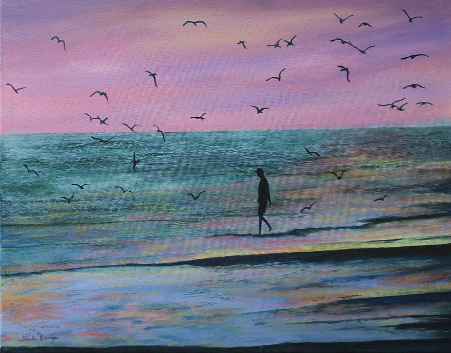 Evening Tide Painting by Sheila Banga