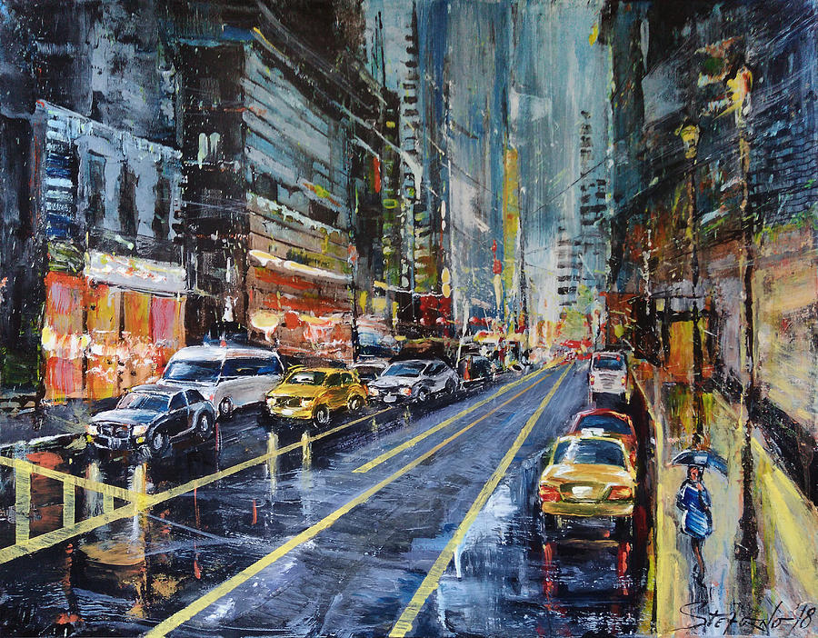 Evening Traffic Painting by Stefano Popovski | Fine Art America