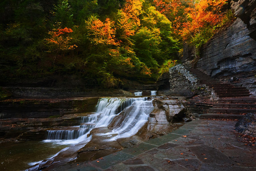 Evening Waterfall Photograph by Amanda Jones