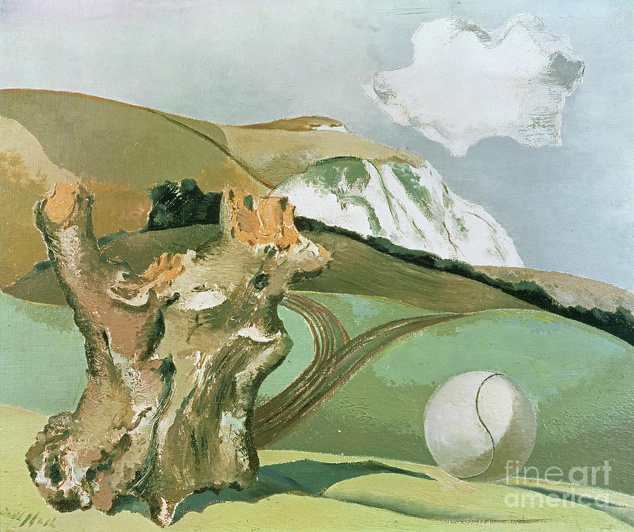 Event On The Downs By Paul Nash Painting by Paul Nash