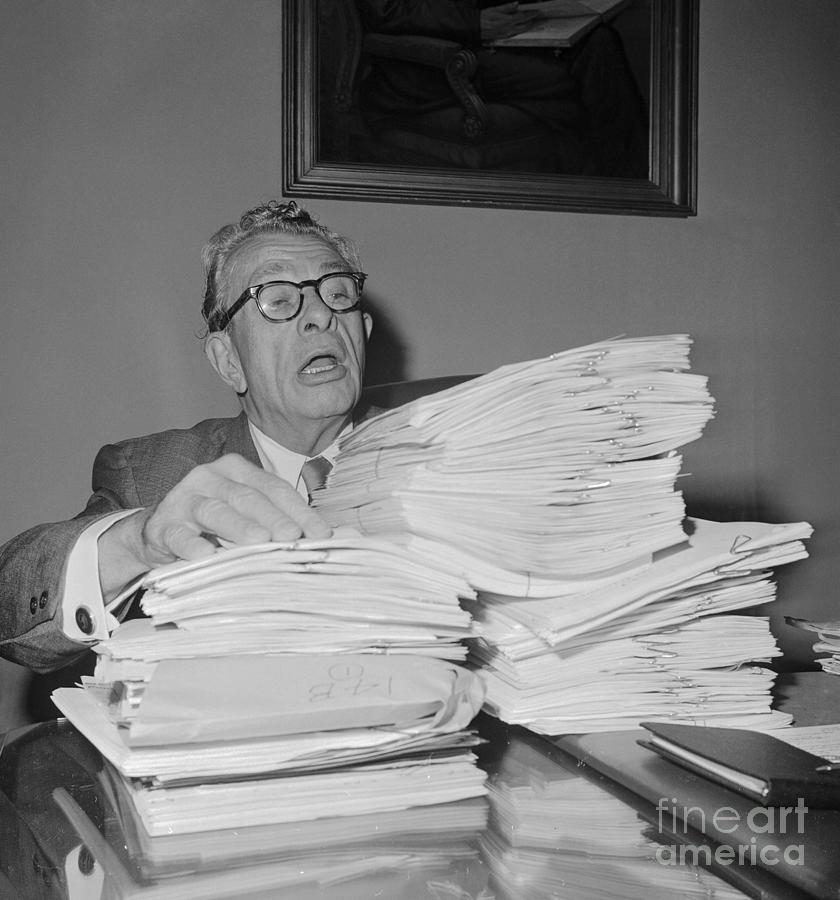 Everett M. Dirksen Reviewing Material Photograph by Bettmann Everett M. Dirksen Reviewing Material Photograph by Bettmann