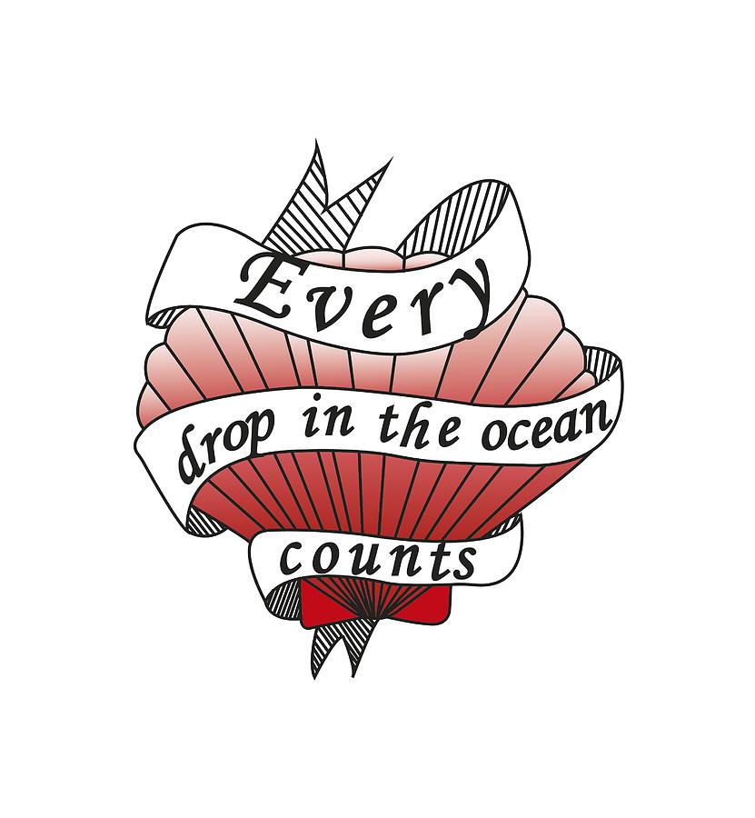 Nature Drawing - Every drop in the ocean counts by Squid Power
