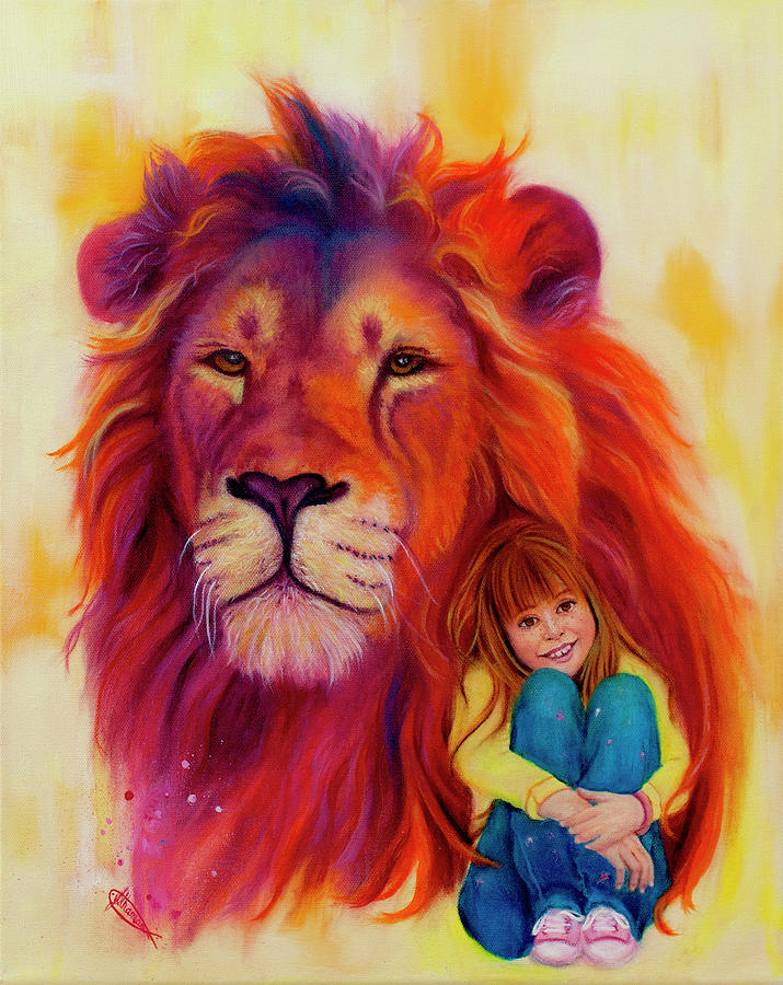 Lion Painting - Everythings More Colourful with You by Jeanette Sthamann
