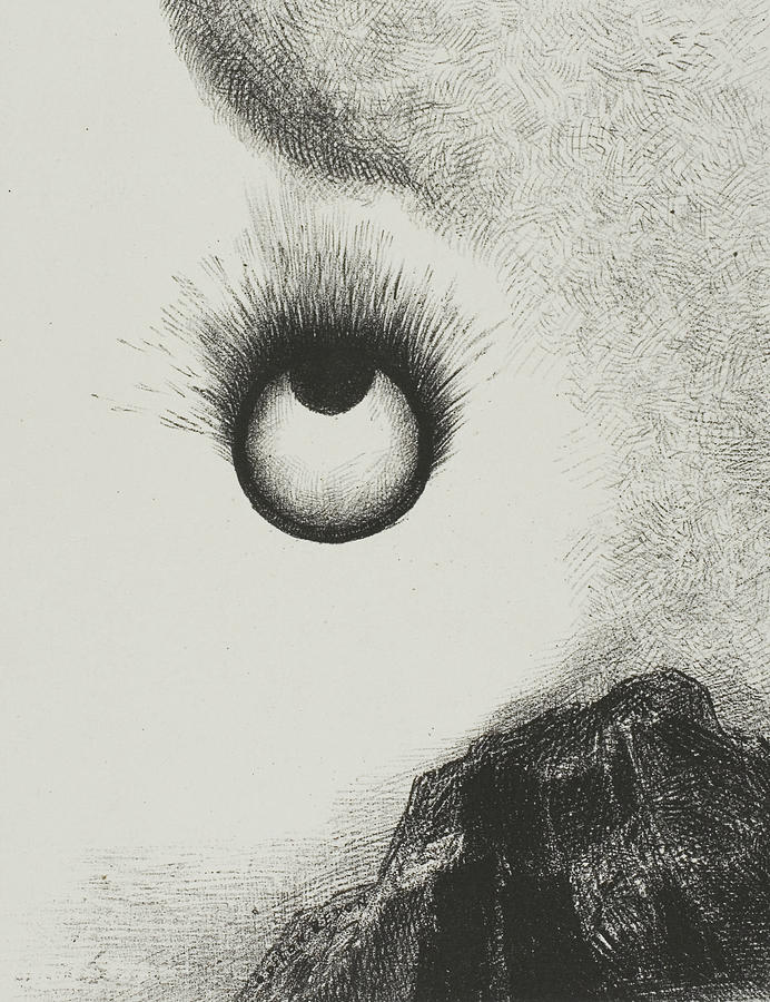 Everywhere Eyeballs Are Aflame Relief by Odilon Redon