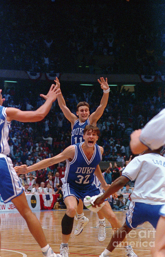 Christian Laettner Photograph - Excitable Duke Basketball Playing by Bettmann