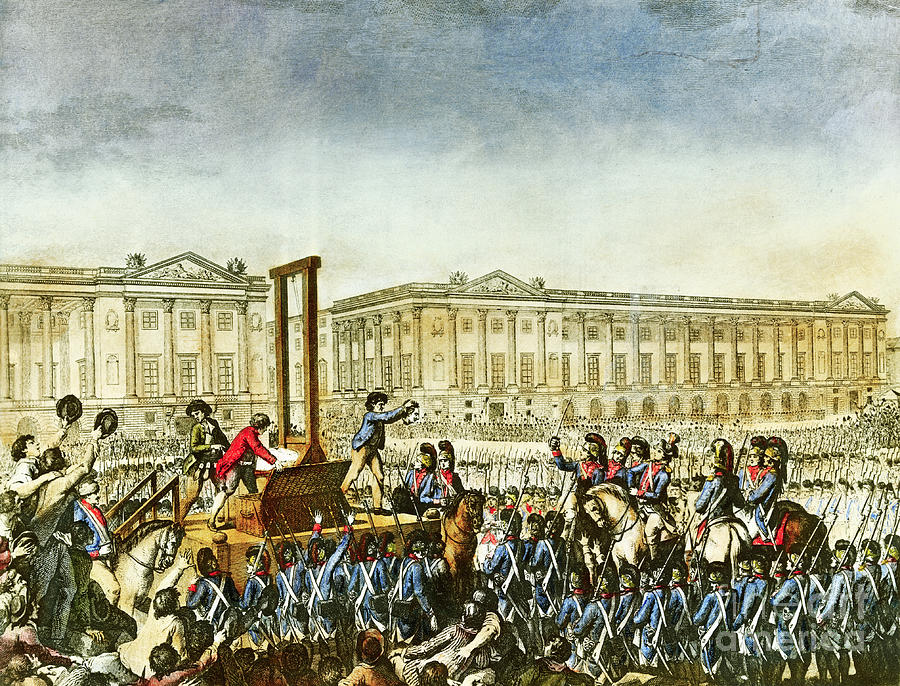 Image of The execution of King Louis XVI of France, 1793 (colour