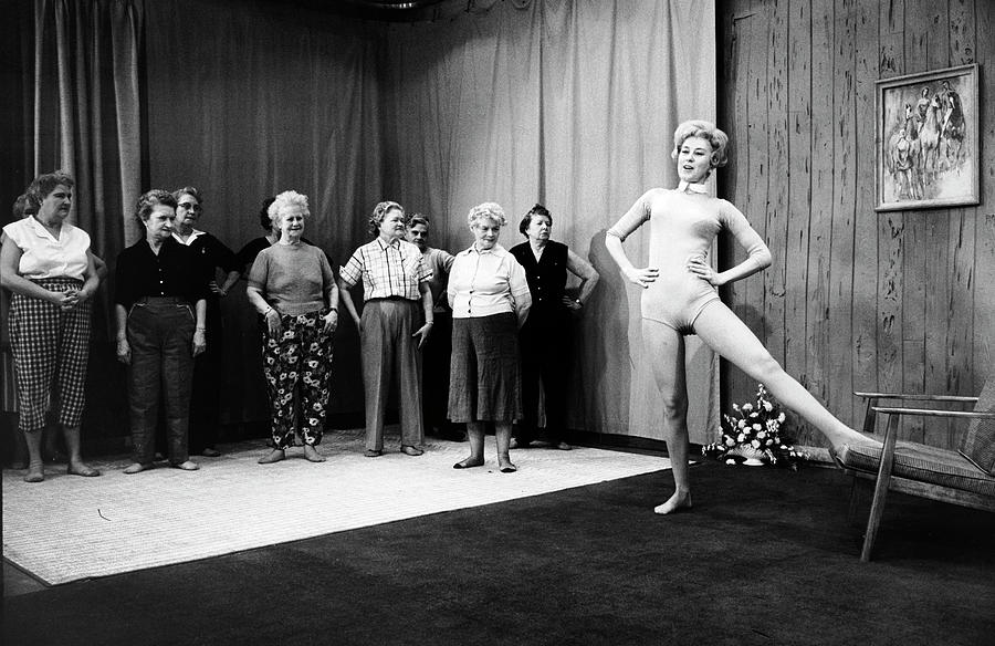 Black And White Photograph - Exercise Demonstration by Alfred Eisenstaedt