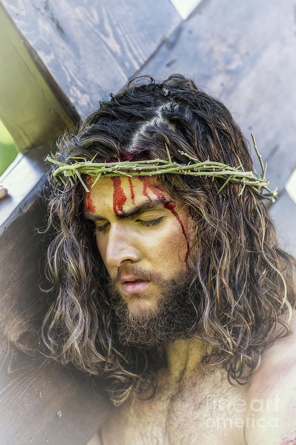 Exhausted Bloody Jesus Christ Carrying Photograph by Willowpix