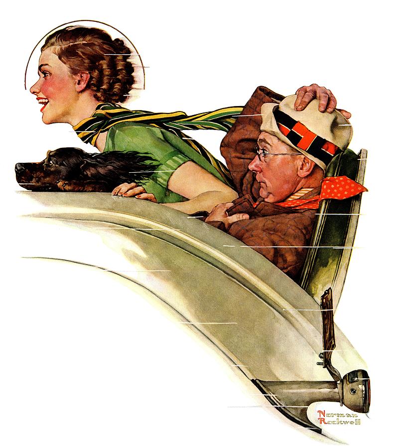 exhilaration Painting by Norman Rockwell