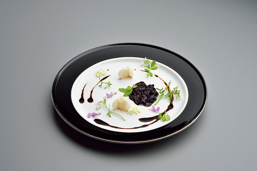 Exidia With Cauliflower Stem And Flowers Photograph by Tre Torri