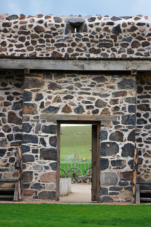 Wall Photograph - Exiting Cove Fort View Through The Door by Colleen Cornelius