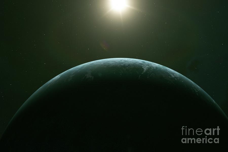 Exoplanet Photograph - Exoplanet At Dawn by Hypersphere/science Photo Library Exoplanet Photograph - Exoplanet At Dawn by Hypersphere/science Photo Library