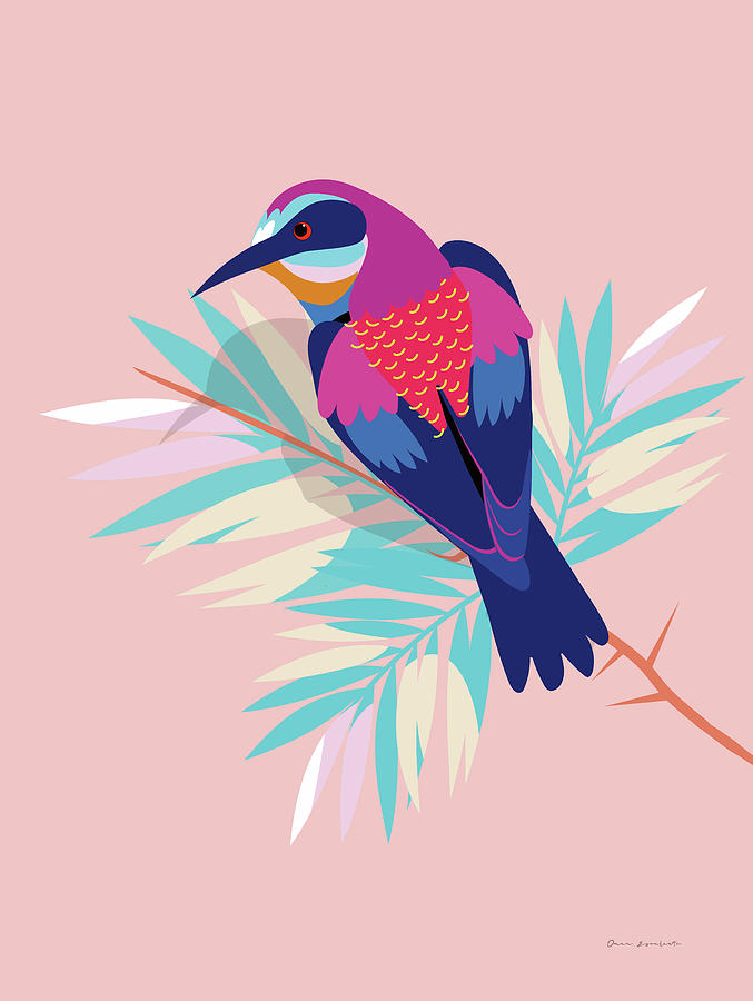 Animal Painting - Exotic Birds II by Omar Escalante