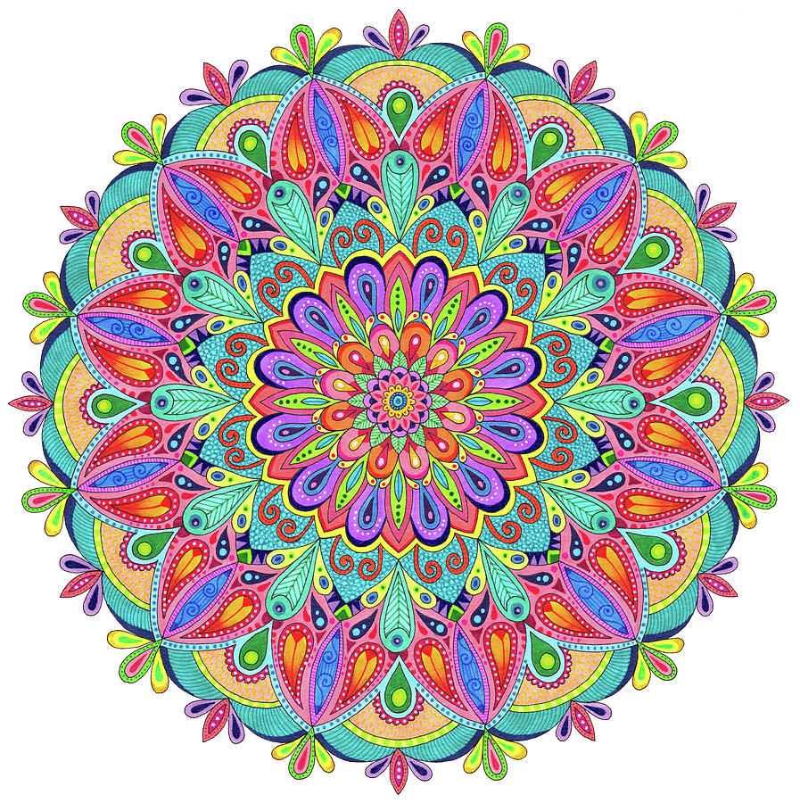 Mandala Digital Art - Exotic Bloom Mandala by Hello Angel