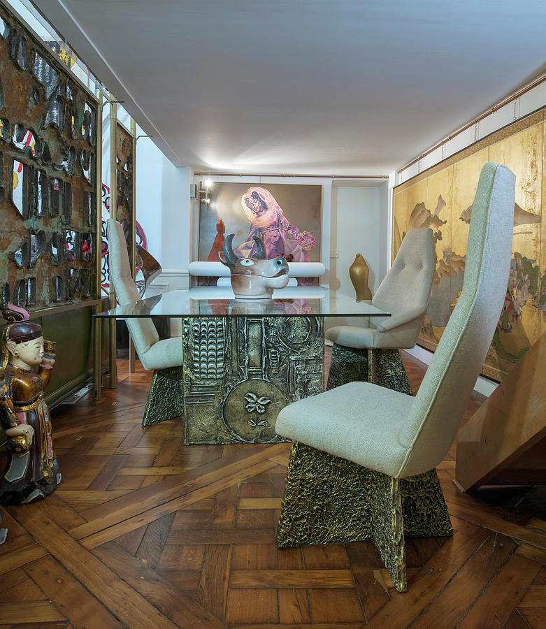 Exotic Dining Room In Artists Apartment Photograph by Christophe Madamour