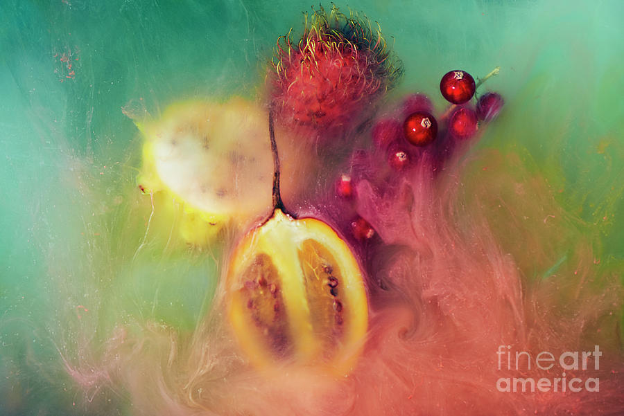 Exotic Fruit And Paint Shot Underwater Photograph by Tara Moore