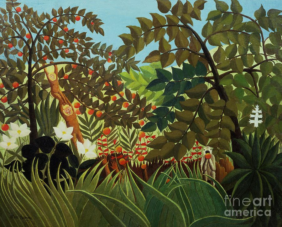 Exotic Landscape Painting by Henri J.f. Rousseau