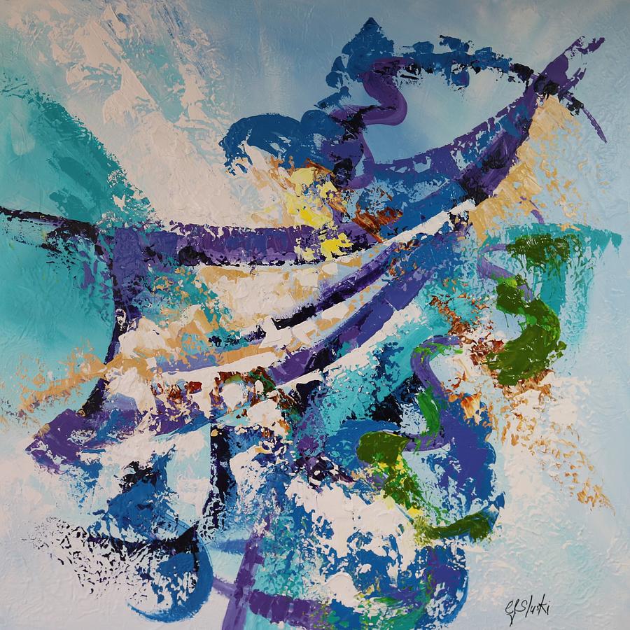 Expand Your Imagination Abstract Four Painting by Carole Sluski