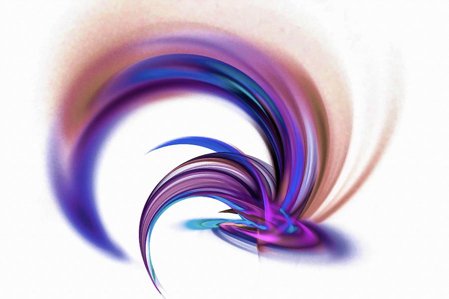 Exploding Palette Abstract Art Purple Digital Art by Don Northup