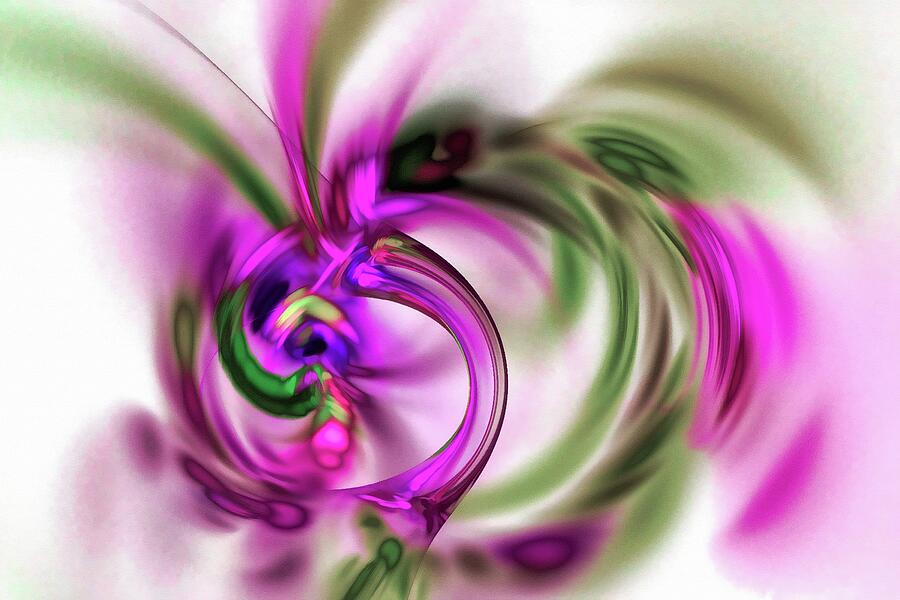 Exploding Tube Abstract Pink Digital Art by Don Northup