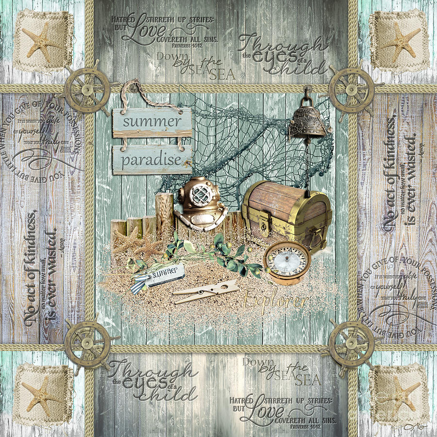 Vintage Mixed Media - Explorer by Mo T