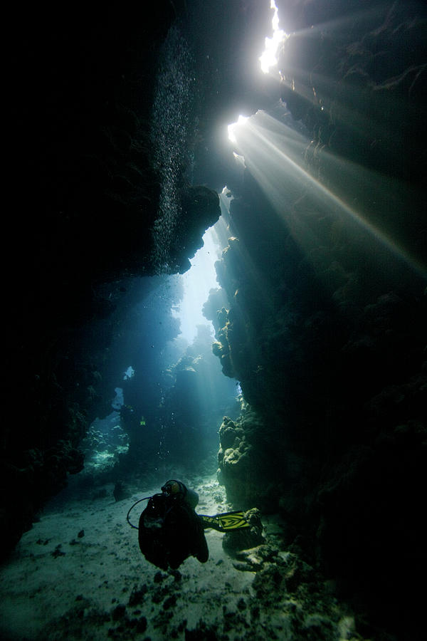 Exploring Underwater Caves Photograph by Stephen Ennis Photography
