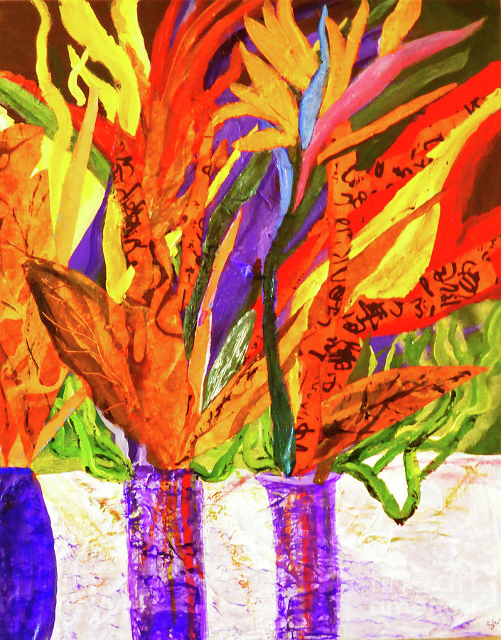 Tropical Explosion Painting by Sharon Williams Eng