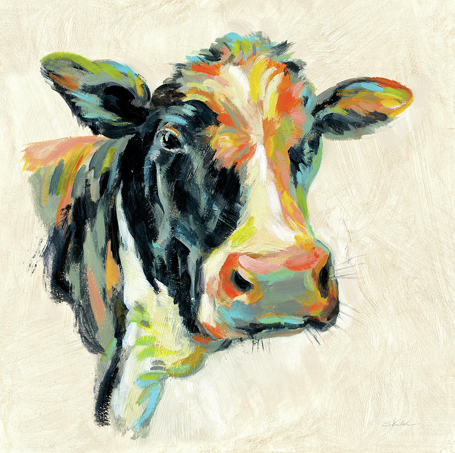 Expressionistic Cow I Painting by Silvia Vassileva - Fine Art America