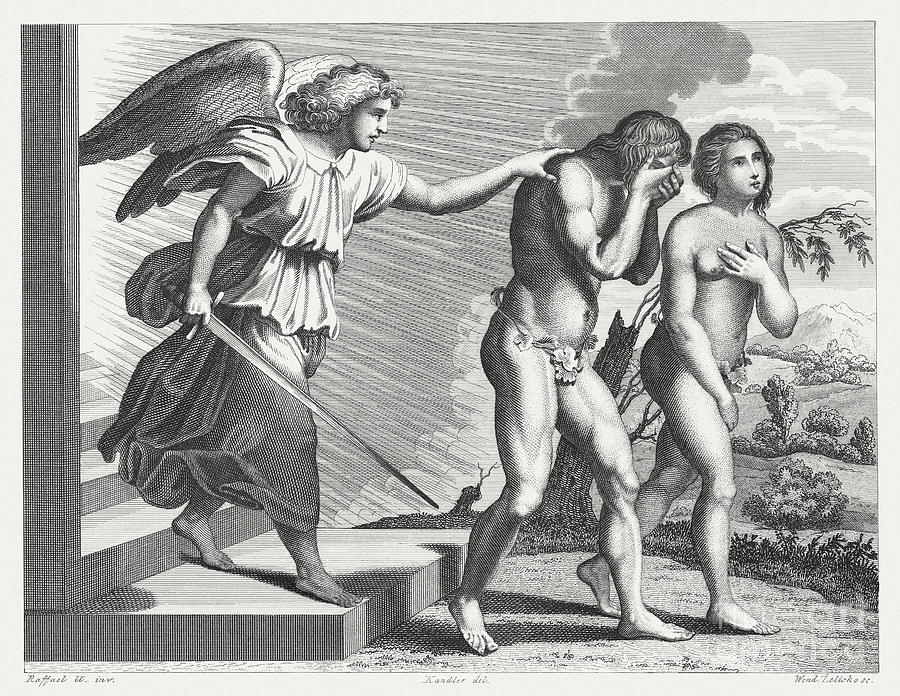 Raphael Digital Art - Expulsion From Paradise Genesis 3 by Zu 09