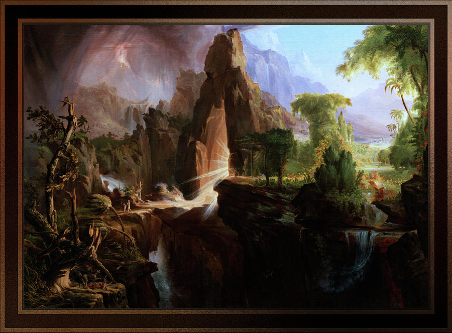 Expulsion from the Garden of Eden by Thomas Cole Painting by Rolando Burbon