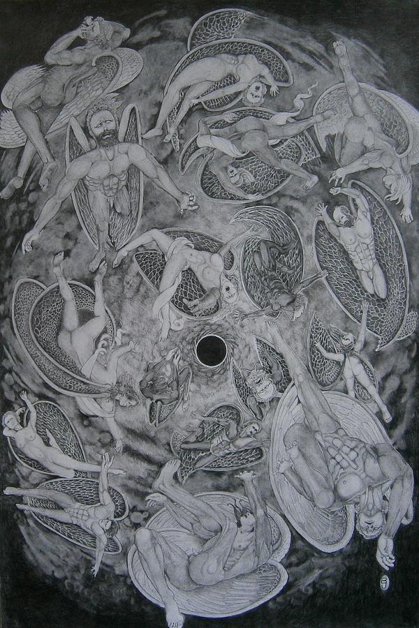 Expulsion Of The Angels Who Pitied Adam by Balkishan Jhumat Expulsion Of The Angels Who Pitied Adam by Balkishan Jhumat