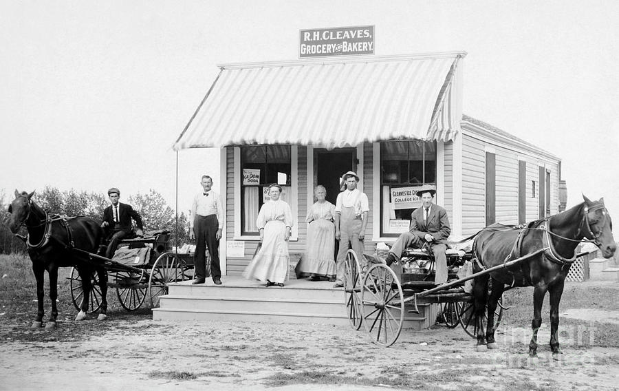 Exterior Of A Grocery Store In 1890 Photograph by Bettmann