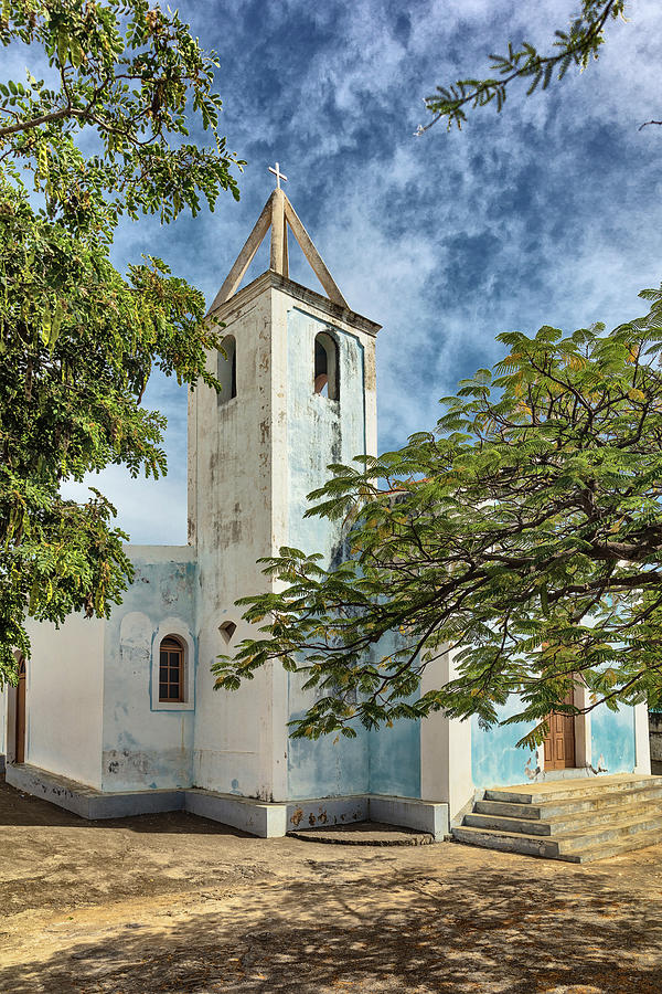 Architecture Digital Art - Exterior Of Church, Sao Filipe, Fogo, Cape Verde, Africa by Aziz Ary Neto