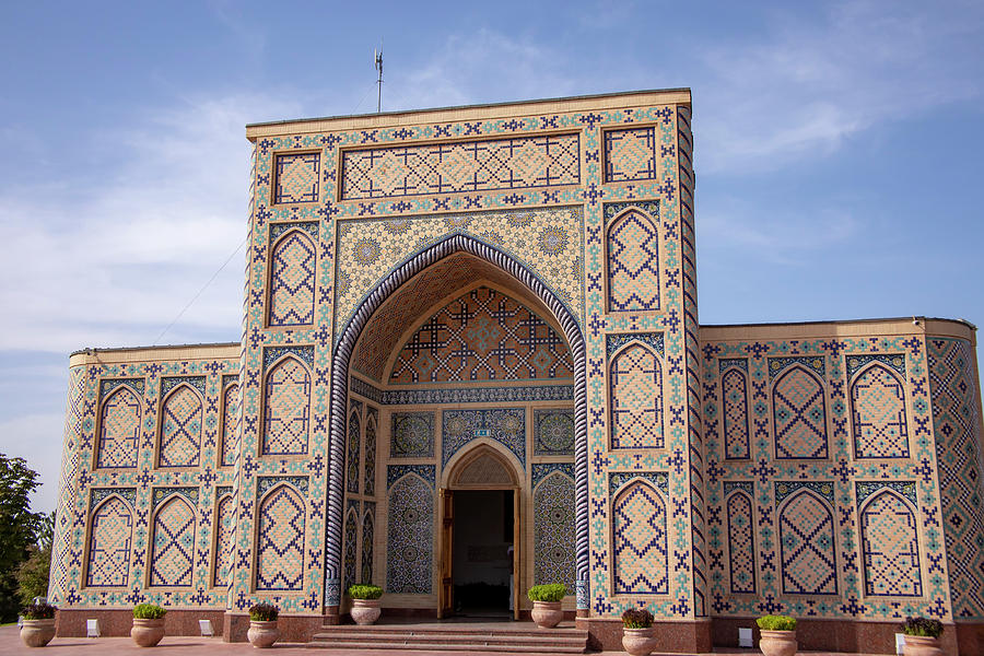 Exterior of Mirzo Ulugbek Complex, Samarkand, Uzbekistan Photograph by Karen Foley