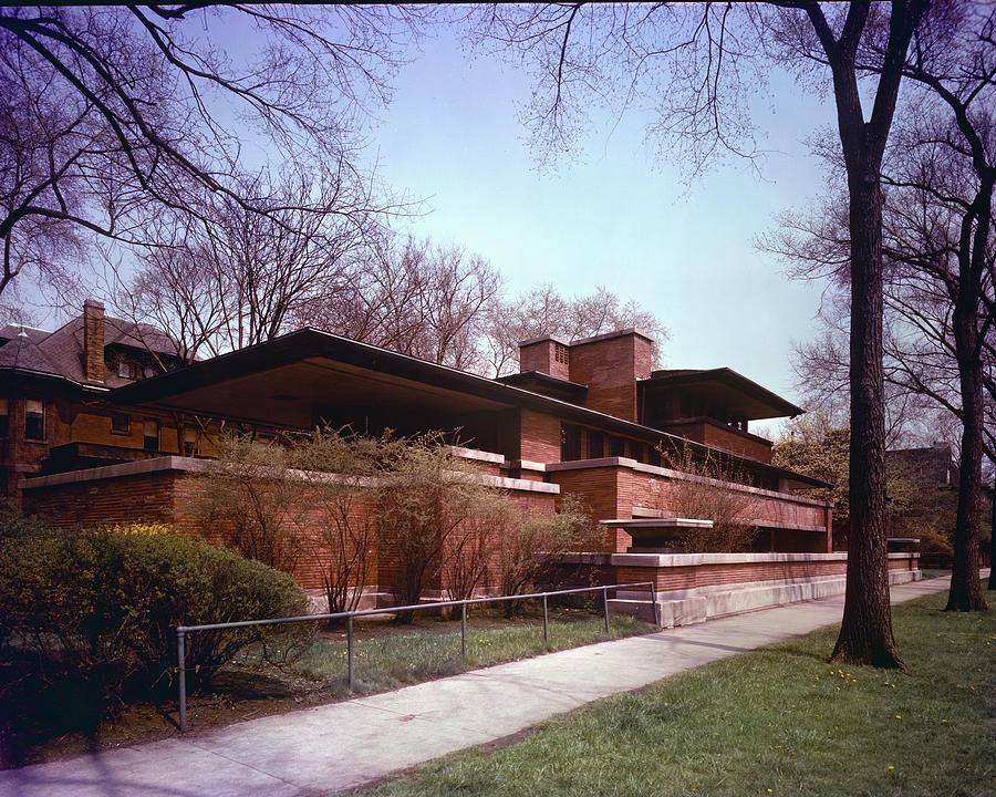 Exterior Of Robie House Photograph by Chicago History Museum