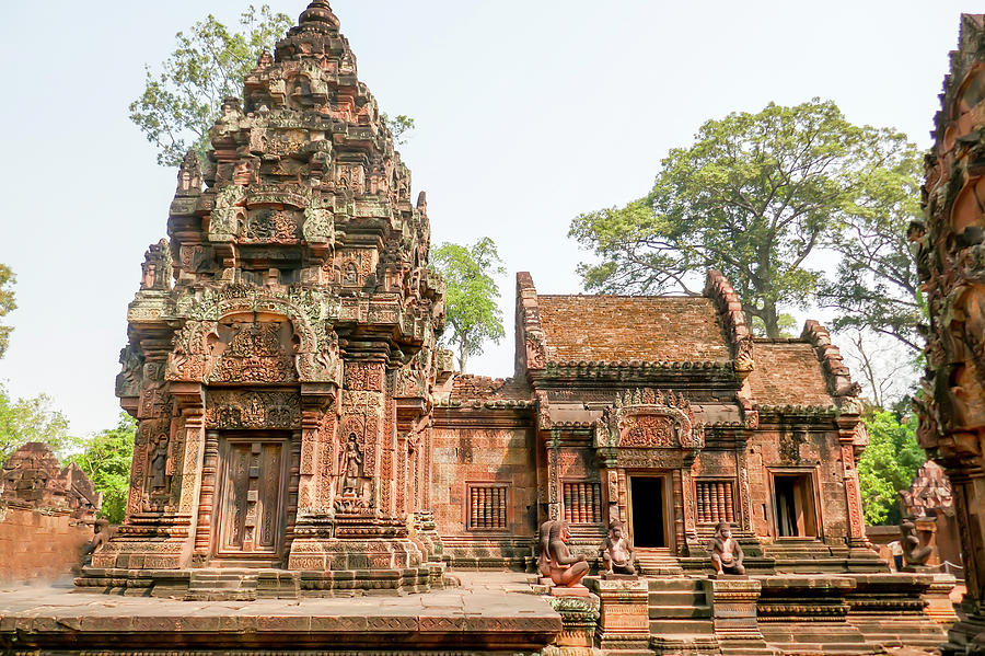 Exterior of Temple of Banteay Srei, Siem Reap, Cambodia Photograph by Karen Foley