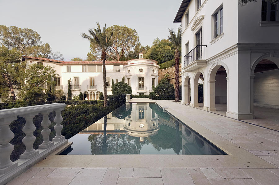 Exterior Photo Of A Bel Air Mansion Photograph by Rappensuncle